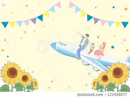 Travel Summer Family Kids Airplane Travel Isometric Style Background Illustration Material Travel Summer Family Kids Airplane Travel Isometric Style Background Illustration Material 122498877