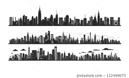 town, building, silhouette 122499075