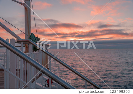 [Sunrise from the Sunflower Furano bound for Tomakomai] 122499203