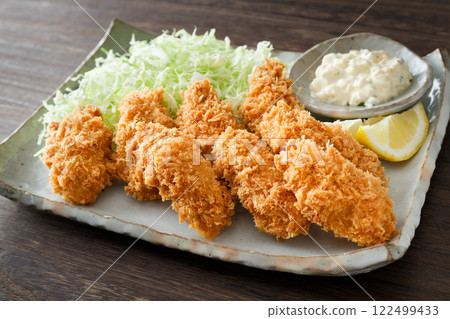 Deep fried oysters  122499433
