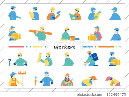 people of various professions 122499475