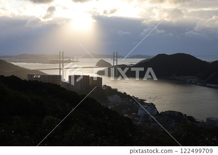 (Kyushu, Nagasaki Prefecture) Nagasaki Goddess Bridge and Takashima 122499709