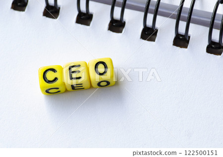 CEO text on colorful plastic alphabet beads representing Chief Executive Officer CEO text on colorful plastic alphabet beads representing Chief Executive Officer 122500151