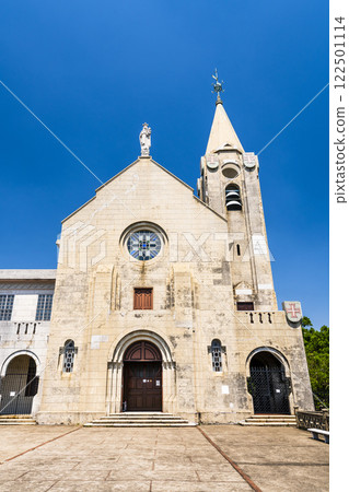 The Chapel of Our Lady of Penha is seen in Macau. The first chapel was founded in 1622 by Portuguese sailors and the structure was rebuilt in 1837 and 1935. 122501114