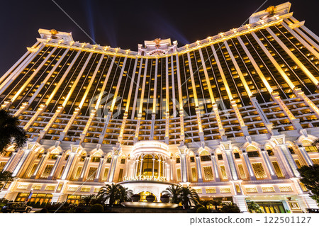 Night view of Galaxy Entertainment Group casino in Macau, China. Night view of Galaxy Entertainment Group casino in Macau, China. 122501127