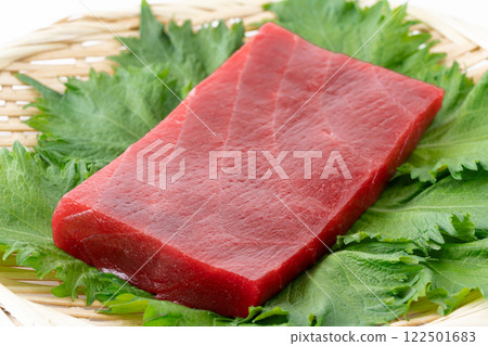 Close-up of a delicious looking red tuna steak Close-up of a delicious looking red tuna steak 122501683