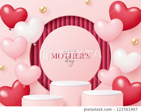 Love ball product display stand, suitable for Women's Day, Mother's Day, Lover's Day, Anniversary Day, Year of the Week, Day of Birth, Wedding Width Wide Notice Request Card Quantity Material 122501907