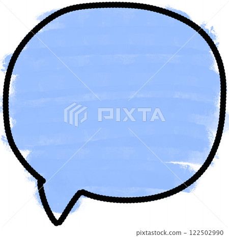 blue background thought bubble 122502990