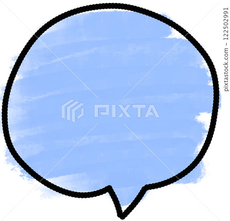 blue background thought bubble 122502991