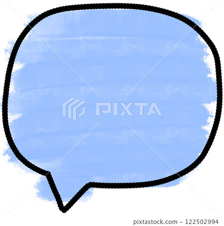 blue background thought bubble 122502994