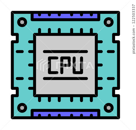 CPU 圖示,CPU 是處理和計算電腦上資訊的處理單元 CPU 圖示,CPU 是處理和計算電腦上資訊的處理單元 122503337