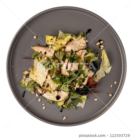 Portion of chicken salad with apple and avocado Portion of chicken salad with apple and avocado 122503729