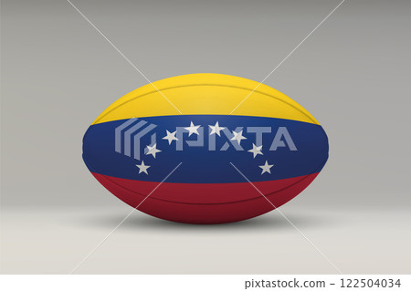 Venezuela Rugby Ball with National Flag Design Venezuela Rugby Ball with National Flag Design 122504034