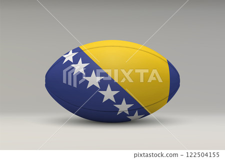 Bosnia Rugby Ball with National Flag Design 122504155