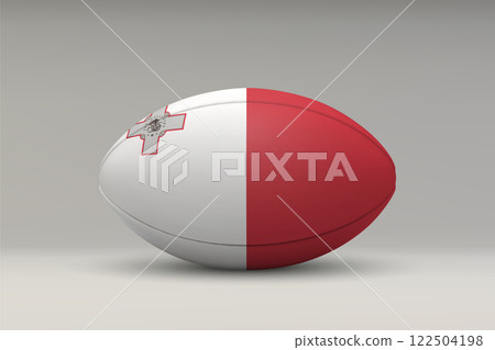 Malta Rugby Ball with National Flag Design 122504198