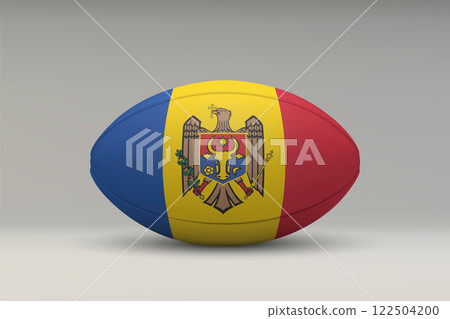 Moldova Rugby Ball with National Flag Design 122504200