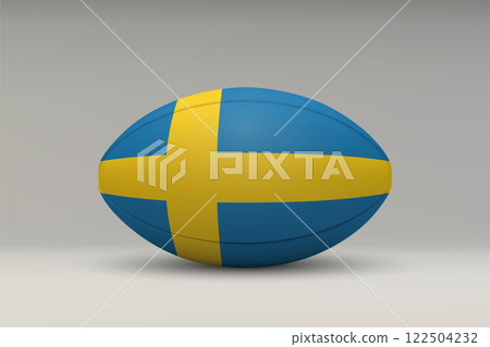 Sweden Rugby Ball with National Flag Design Sweden Rugby Ball with National Flag Design 122504232
