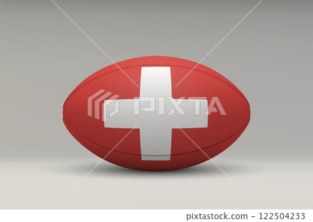 Switzerland Rugby Ball with National Flag Design 122504233