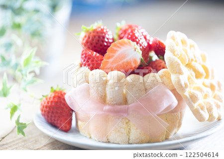 Strawberry Charlotte Cake Strawberry Charlotte Cake 122504614