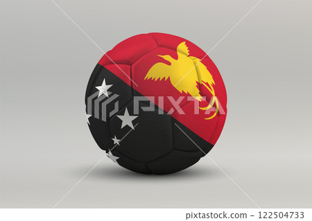 Papua New Guinea Soccer Ball with National Flag Design 122504733