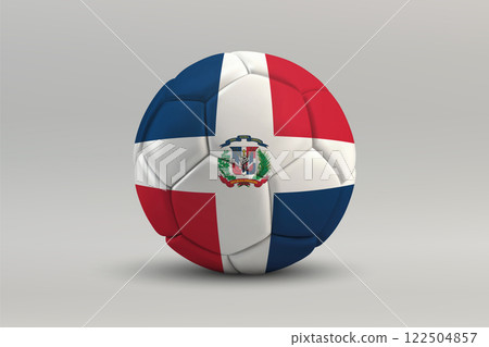 Dominican Republic Soccer Ball with National Flag Design 122504857