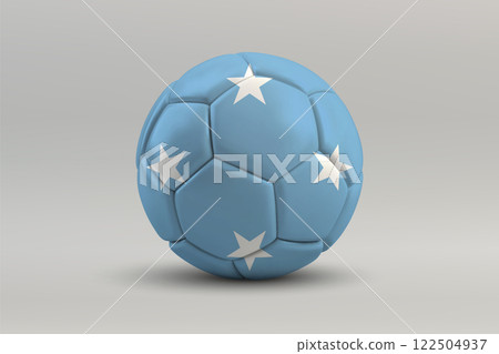 Micronesia Soccer Ball with National Flag Design 122504937