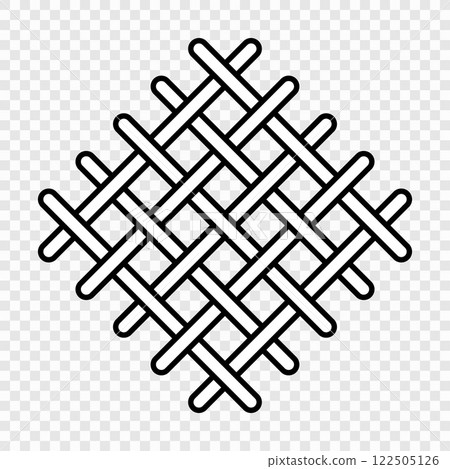 Interlacing Threads Fabric Pattern in Outline Style 122505126