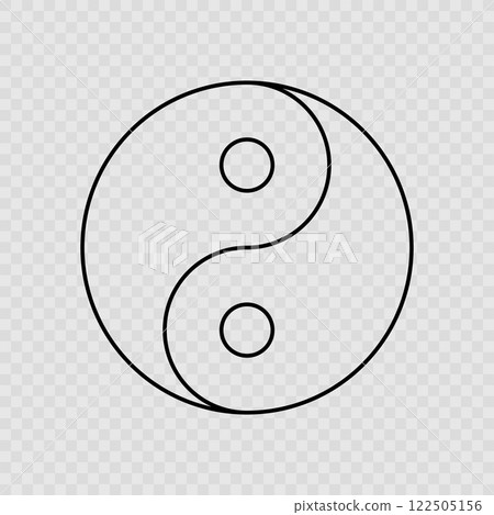 Yin Yang Symbol in Black and White Design Yin Yang Symbol in Black and White Design 122505156
