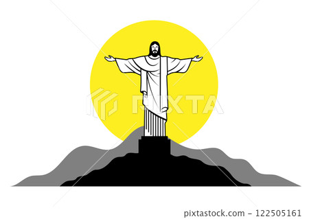 Minimalist Christ the Redeemer Silhouette 122505161