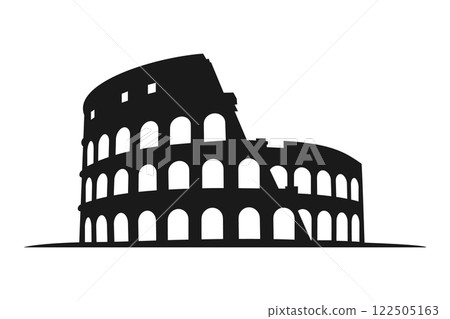 Minimalist Colosseum Silhouette 122505163