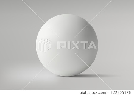 White sphere on a gray gradient background 122505176