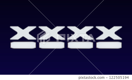 Game Show Triple Strike Indicator with Glow Effect 122505194