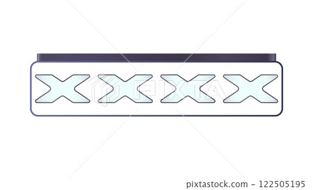 Game Show Triple Strike Indicator with Glow Effect 122505195