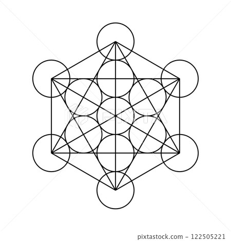 Metatron Cube Sacred Geometry Symbol Design 122505221