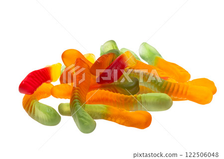 jelly worms isolated 122506048