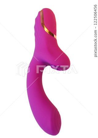 Pink vibrator sex toy isolated on white background Pink vibrator sex toy isolated on white background 122506456