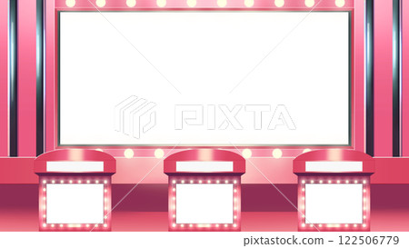 Quiz show set (screen part is transparent) 122506779