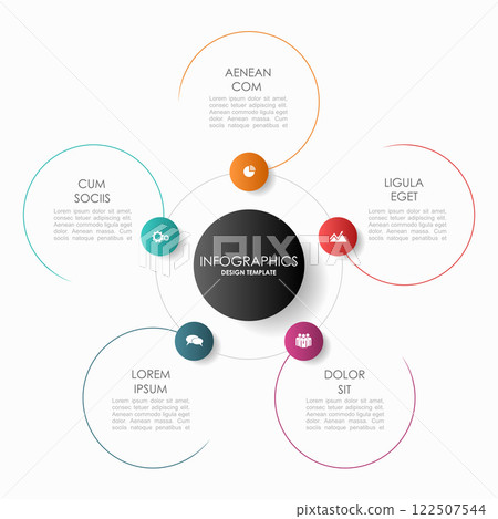Infographic design template with place for your data. Vector illustration. 122507544