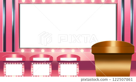 Quiz show set (screen part is transparent) Quiz show set (screen part is transparent) 122507861