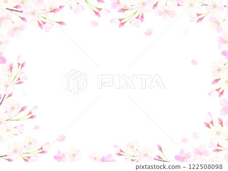 櫻花與櫻花雪框架入學儀式/畢業典禮 122508098