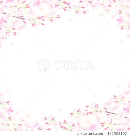 Cherry blossom and cherry blossom snow frame Entrance ceremony/Graduation ceremony Cherry blossom and cherry blossom snow frame Entrance ceremony/Graduation ceremony 122508102