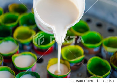 Nian gao or Chinese New Year's cake is sweet food 122508194