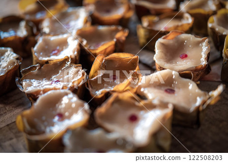 Nian gao or Chinese New Year's cake is sweet food 122508203