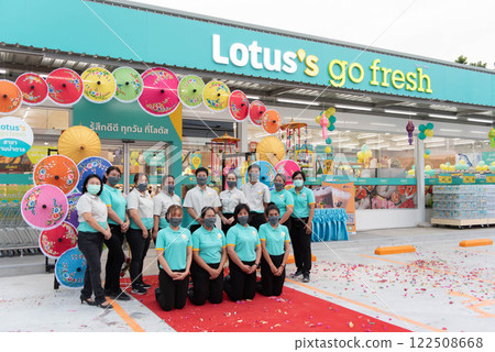 Supermarket or Hypermarket for shopping a food Supermarket or Hypermarket for shopping a food 122508668