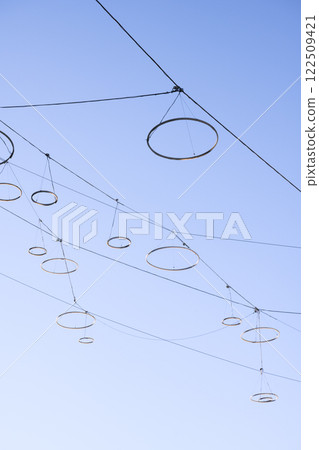Abstract circle electric wire decoration 122509421