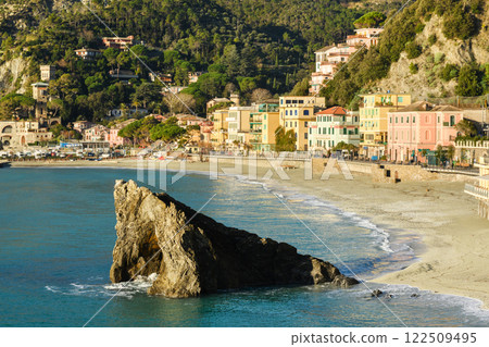 Sunny summer day at coastal village Monterosso al Mare 122509495