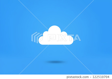 Illustration of clouds on blue background 122510704