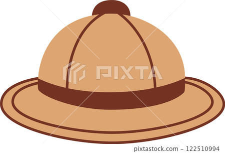 Safari Hat Vector Illustration On Transparent Background 122510994