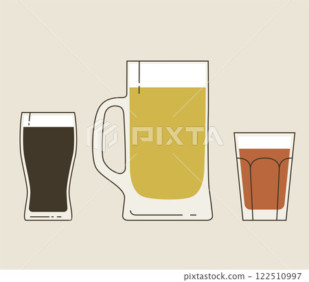 Set Of Beer Glasses And Mug 122510997