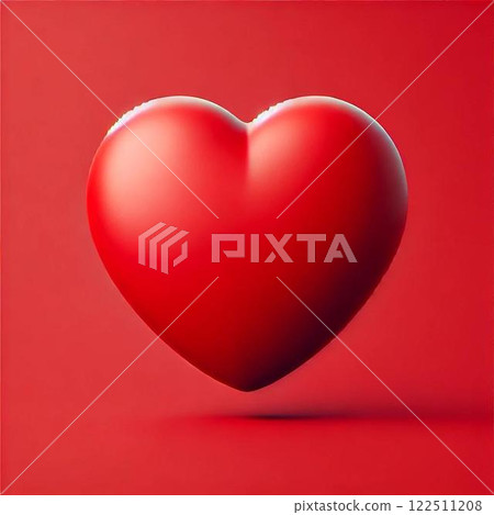 Floating heart symbol to convey love 122511208